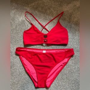 Women’s Red OCEAN BLUES Bikini sz XL